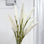 3 tiges de fleurs artificielles roseaux et queue de renard, décoration intérieure champêtre, 90 cm, style rétro français