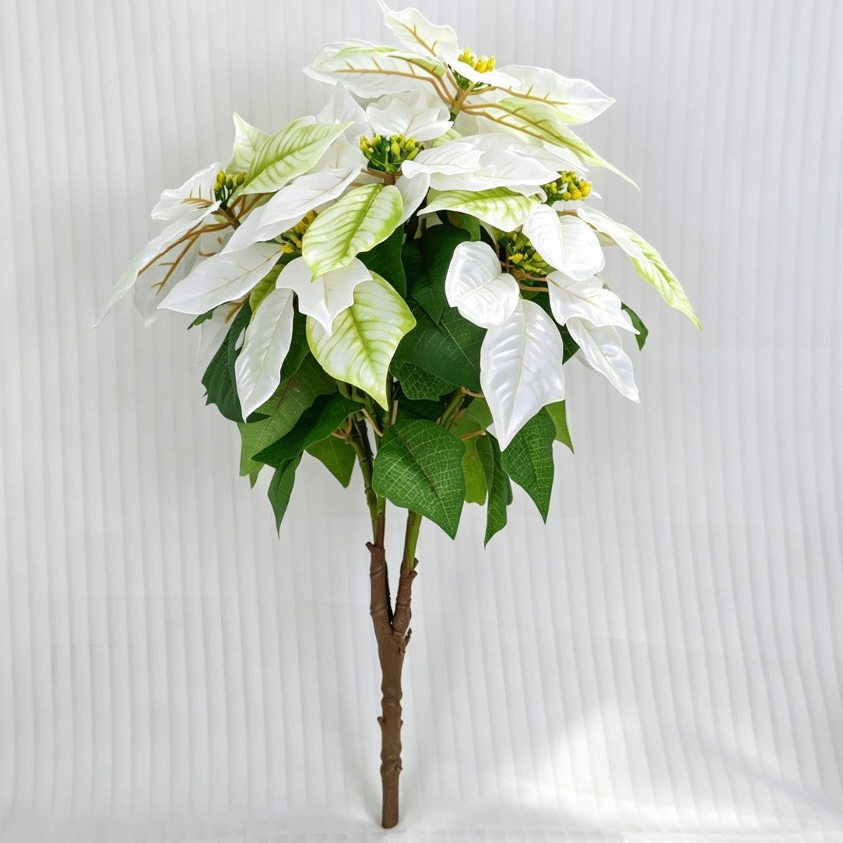 Fleur artificielle de Poinsettia, bouquet de 52 cm, tissu polyester, décoration de Noël, mariage et intérieur