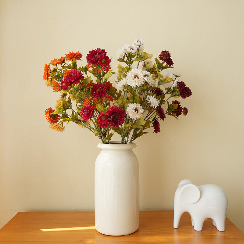 Bouquet de marguerites artificielles en soie, 54 cm, 8 fleurs, décoration intérieure, ambiance élégante et sans entretien