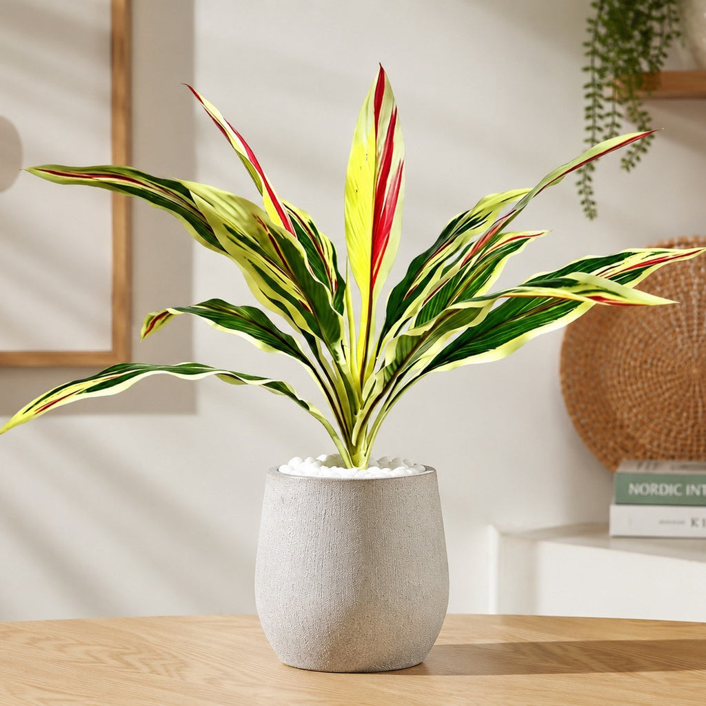 Plante Artificielle en Plastique, Fougère et Colocasia, 55 cm, Décoration Intérieure et Extérieure