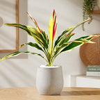 Plante Artificielle en Plastique, Fougère et Colocasia, 55 cm, Décoration Intérieure et Extérieure