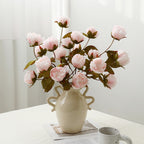 Bouquet de pivoines artificielles en soie, 4 fleurs, 73 cm, décoration élégante pour mariage, intérieur et extérieur