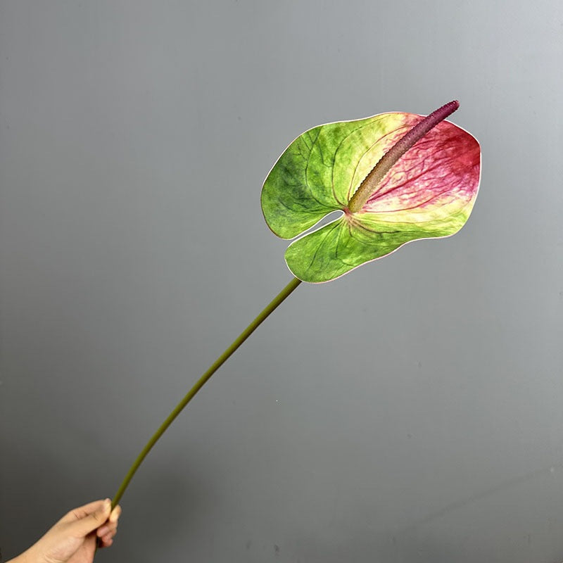 Fleur artificielle d’Anthurium, tige unique, 72 cm de haut, pour mariage, décoration intérieure et espaces commerciaux