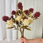 Tige unique d'arum antique en plastique, 3 fleurs, 58 cm, décoration int/ext pour mariage, commerce, maison