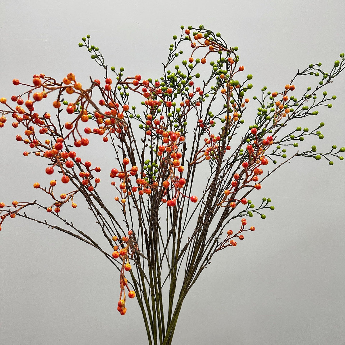 Branche artificielle de baies rouges, 140 cm, décoration intérieure et extérieure, style champêtre