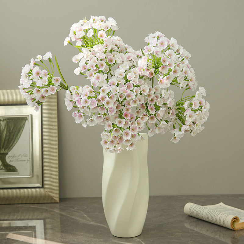 Fleur artificielle en soie polyester, tige unique avec 3 fleurs d'œillet, 72 cm, pour décoration intérieure et événements