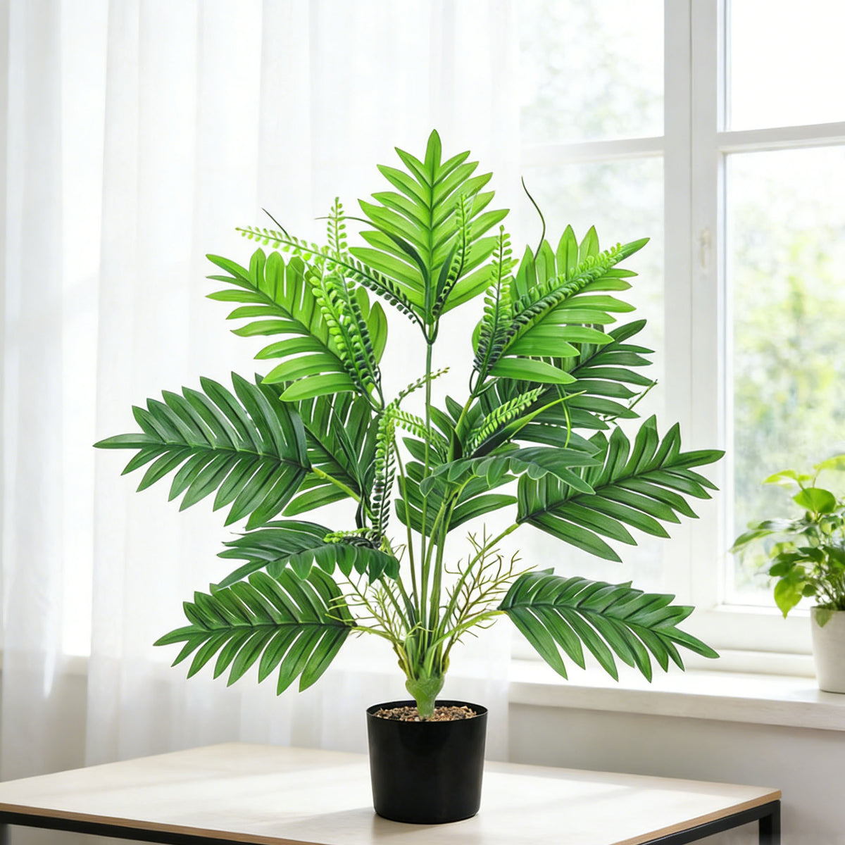Plante Artificielle Palmier Areca et Ravenala, 53 cm, Décoration Intérieure Élégante