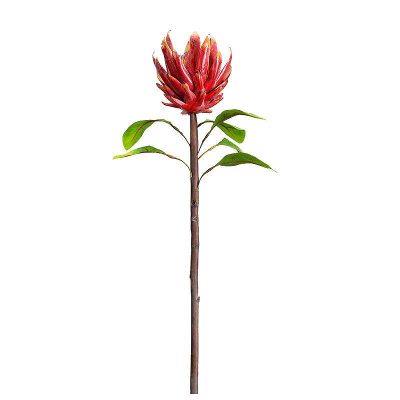 Fleur artificielle haut de gamme Protéa royale d'Afrique du Sud, tige unique de 63 cm, décoration intérieure et mariage