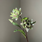 Fleur artificielle chic, tige unique avec 2 fleurs d'Artichaut et d'Ananas, 67 cm, pour mariage et décoration intérieure