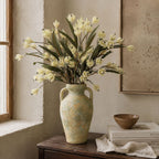 Magnolia artificiel en soie, bouquet de 9 fleurs (61 cm), décoration élégante pour maison, hôtel, mariage, style provençal, sans entretien
