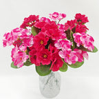 Fleurs artificielles géraniums, bouquet de 5 fleurs, 34 cm, idéal pour décoration intérieure et extérieure