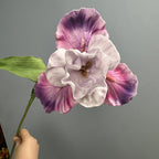 Fleur artificielle Iris en PU, tige unique de 64 cm, décoration élégante pour mariage, maison et extérieur