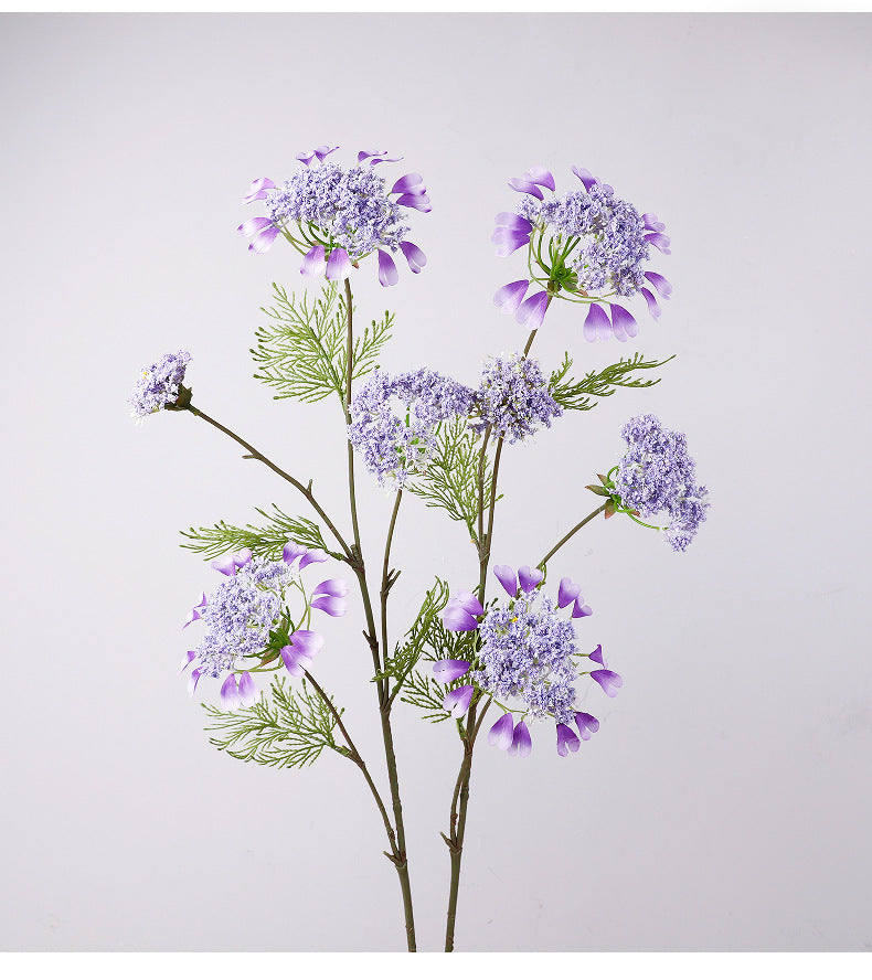 Branche unique de fleurs artificielles pissenlit et perles de neige, 96 cm, tissu soyeux, idéal pour mariages et décoration intérieure