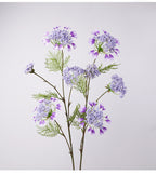Branche unique de fleurs artificielles pissenlit et perles de neige, 96 cm, tissu soyeux, idéal pour mariages et décoration intérieure