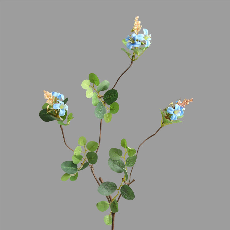 Fleur artificielle Clematis, tige unique avec 3 fleurs en tissu soyeux 52cm, décoration d'intérieur style champêtre