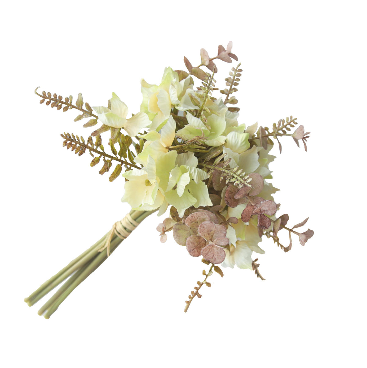 Bouquet de fleurs artificielles élégant, hortensia et eucalyptus, 33 cm, décoration intérieure, mariage, cadeau