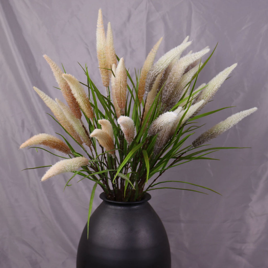 Branche de roseaux artificiels en tissu soyeux, 101 cm, décoration intérieure et extérieure, mariage, événement