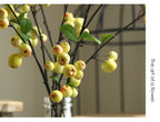 Fausse branche de pommes décoratives, 36 fruits, 105 cm, tissu soie artificielle, décoration intérieure élégante