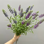 Bouquet de fleurs artificielles en plastique, lavande et jacinthe, 48 cm, décoration intérieure, mariage, événements