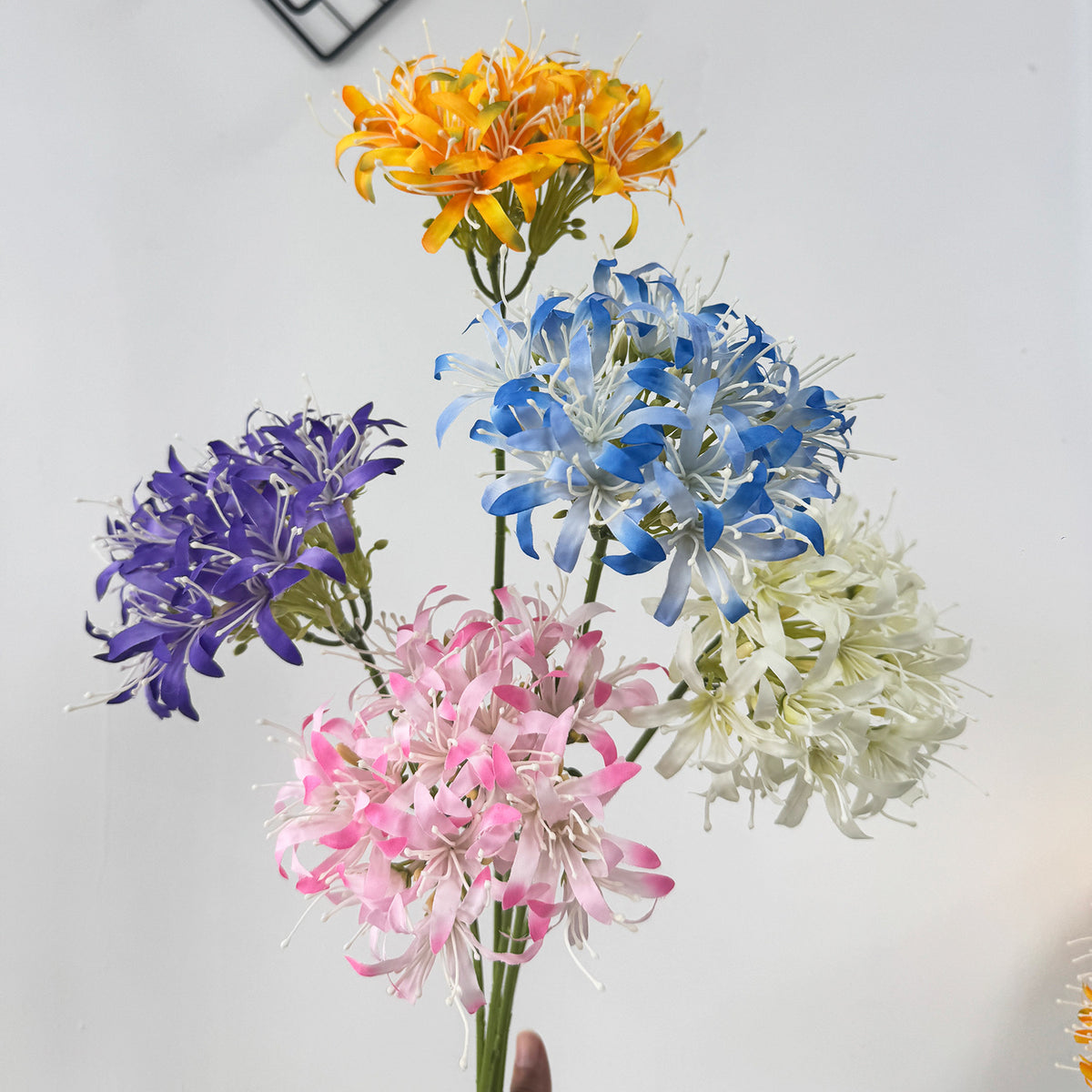 Fleurs artificielles Lys des Enfers, bouquet de 66 cm, décoration vintage pour mariage ou intérieur
