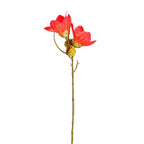 Fleur artificielle en coton d'Argentine, tige unique avec 4 fleurs, 42 cm, tissu soyeux, décoration intérieure
