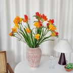Fleurs artificielles orchidées, bouquet de 6 fleurs, 60 cm, tissu soyeux, pour mariage, décoration intérieure