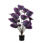 Bouquet de violettes artificielles haut de 85 cm, 24 fleurs - Décoration intérieure élégante, mariage, événements
