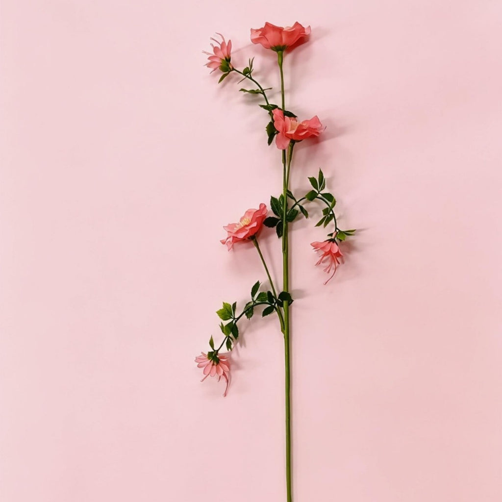 Fleurs artificielles Cosmos, bouquet de 6 fleurs en tissu soyeux, 70 cm, décoration intérieure élégante, mariage et maison