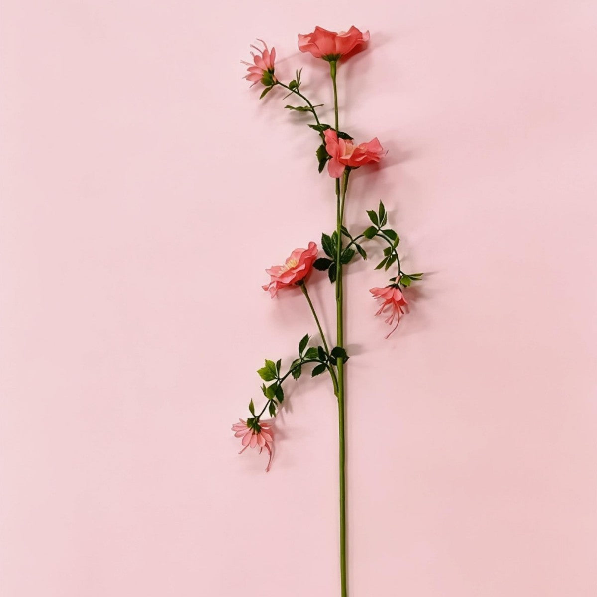 Fleurs artificielles Cosmos, bouquet de 6 fleurs en tissu soyeux, 70 cm, décoration intérieure élégante, mariage et maison