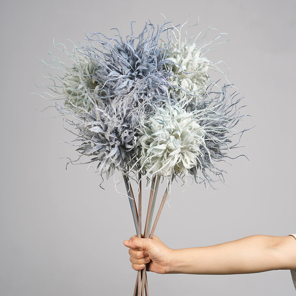 Fleur artificielle Boule Éclair, tige unique, 75 cm, tissu polyester, décoration intérieure/extérieure, mariage, événements