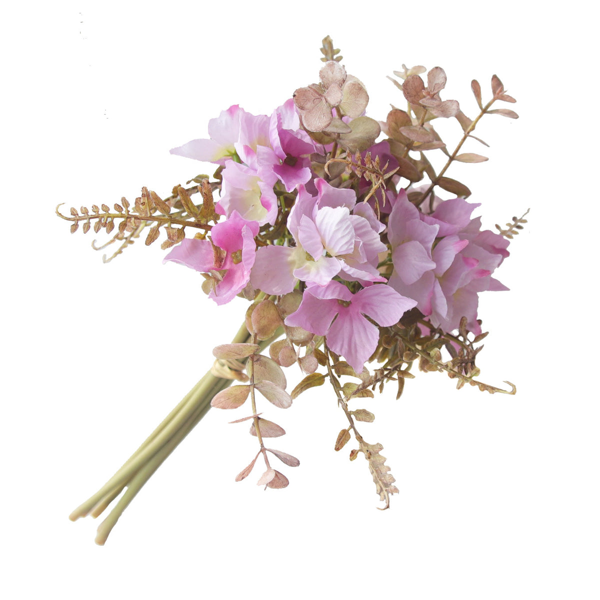 Bouquet de fleurs artificielles élégant, hortensia et eucalyptus, 33 cm, décoration intérieure, mariage, cadeau