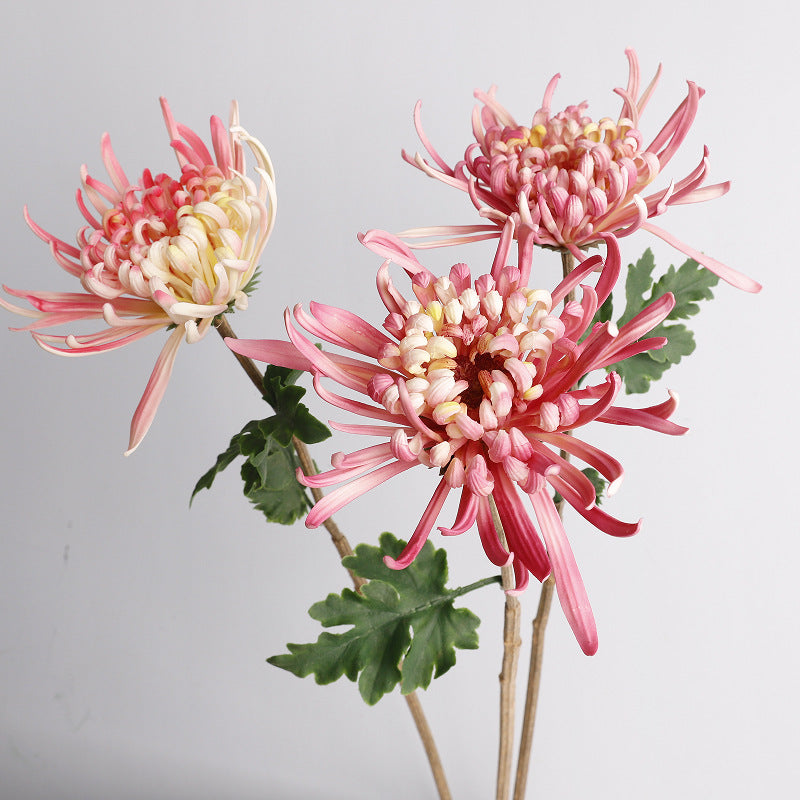 Fleur artificielle en PU, chrysanthème à une tige, 72 cm de hauteur, idéale pour mariages et décoration intérieure