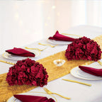 Tête de fleur d'hortensia artificiel en tissu soyeux, 28 cm, couleur bordeaux, pour décoration intérieure et mariage
