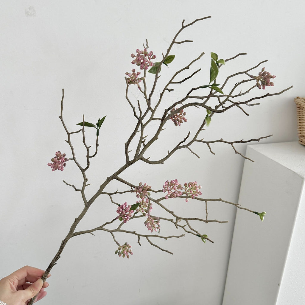 Branche de fruits secs en plastique, 12 fleurs, 80 cm, décoration intérieure et extérieure