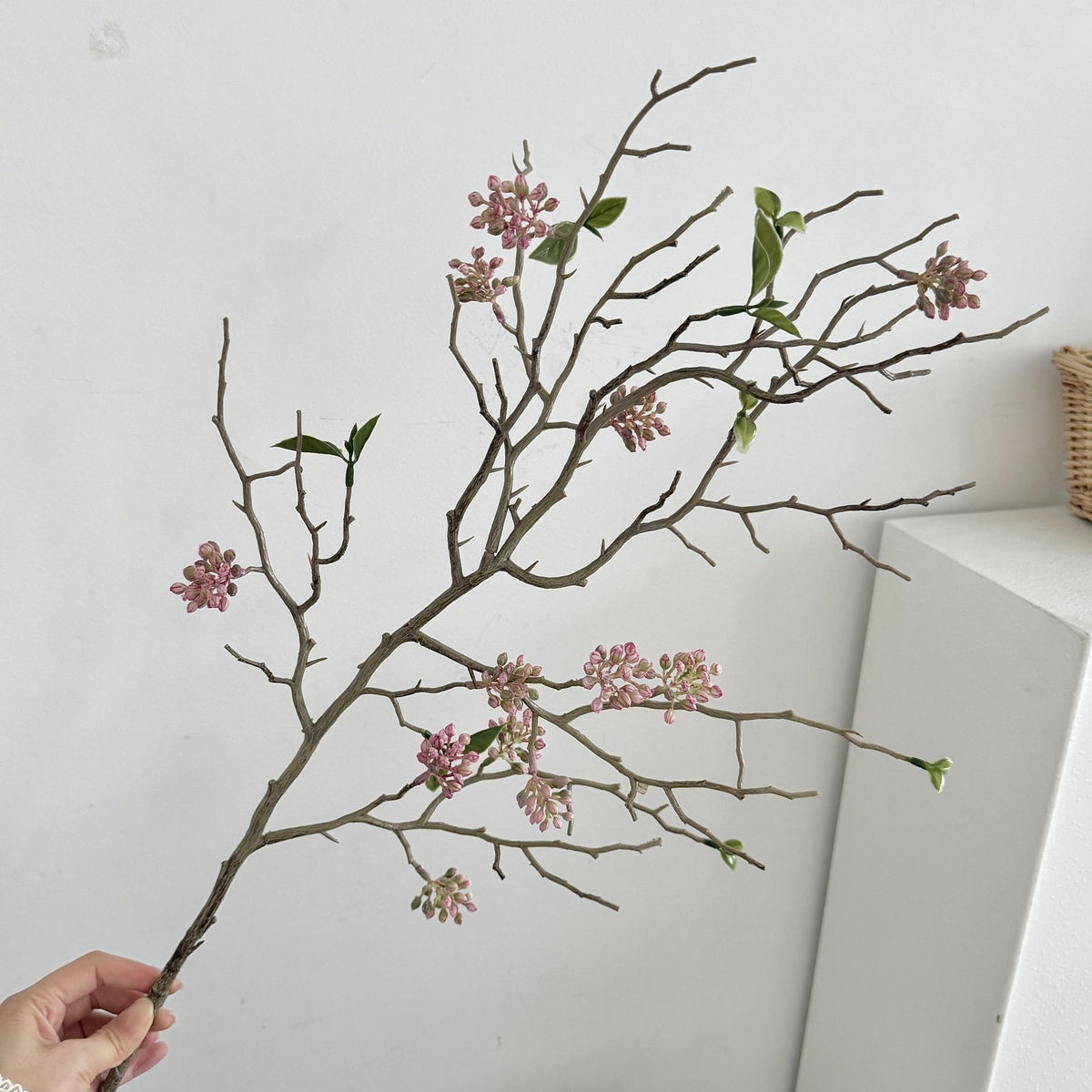 Branche de fruits secs en plastique, 12 fleurs, 80 cm, décoration intérieure et extérieure