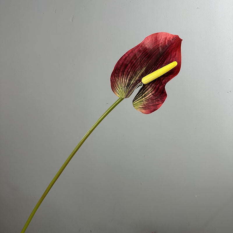 Fleur artificielle d’Anthurium, tige unique, 72 cm de haut, pour mariage, décoration intérieure et espaces commerciaux