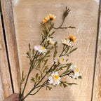 Fleur artificielle Marguerite, tige unique avec 9 fleurs, 84 cm, style rétro, polyester soyeux, décoration intérieure