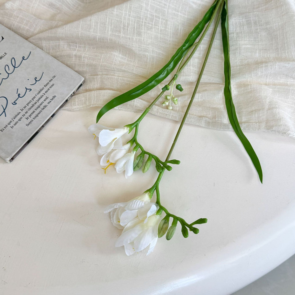 Fleurs artificielles orchidées, bouquet de 6 fleurs, 60 cm, tissu soyeux, pour mariage, décoration intérieure