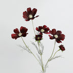 Fleurs artificielles Cosmos, bouquet de 6 tiges en soie polyester, 60 cm, décoration intérieure élégante