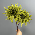 Fleur artificielle en PU, tige unique chrysanthème, 62 cm de haut, tête de 20 cm, décoration intérieure élégante, mariage & maison