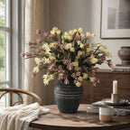 Magnolia artificiel en soie, bouquet de 9 fleurs (61 cm), décoration élégante pour maison, hôtel, mariage, style provençal, sans entretien