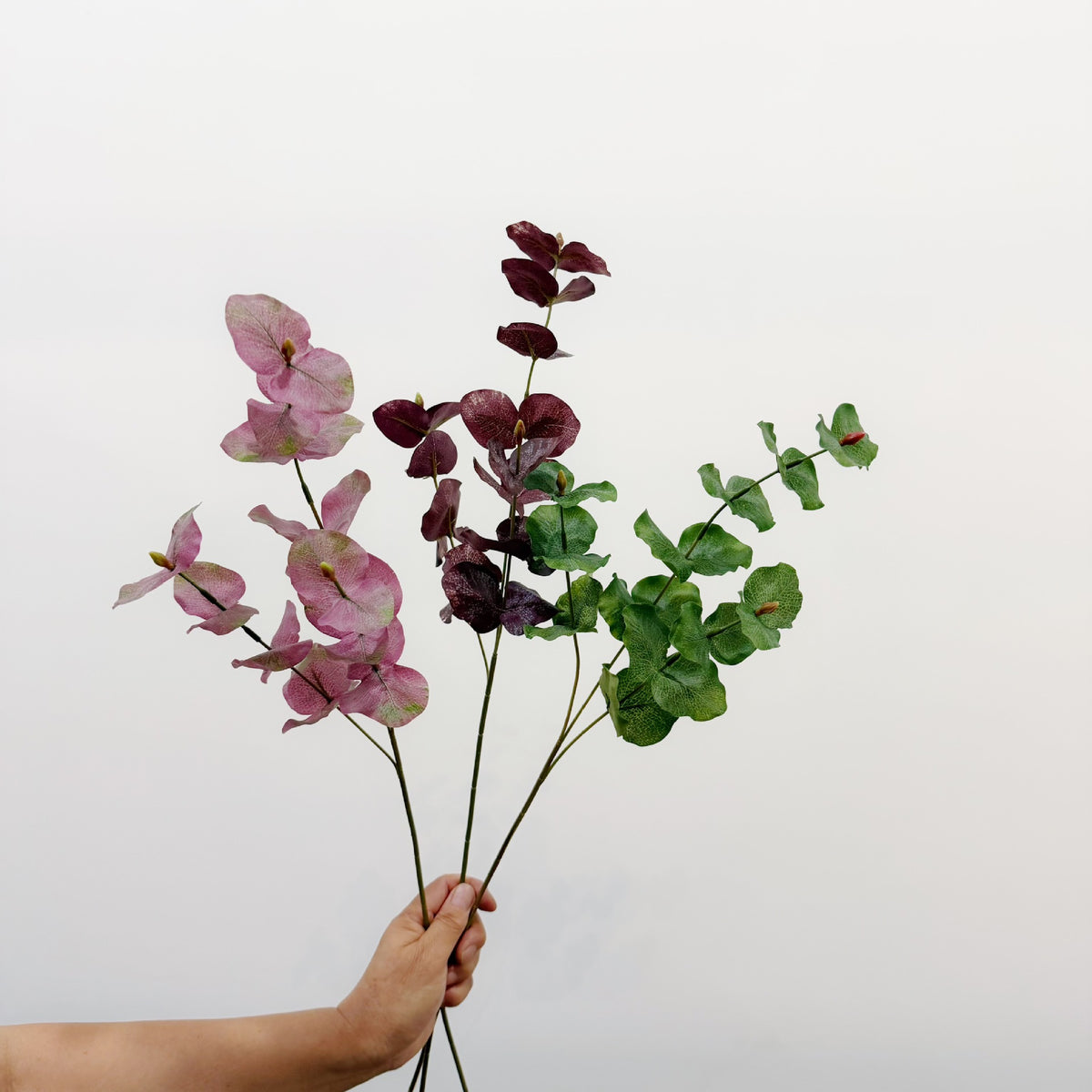 Branche d'eucalyptus artificielle de 65 cm, décoration élégante pour intérieur, mariage ou événement
