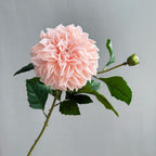 Fleurs artificielles Dahlias et Marguerites, 66 cm, tissu soyeux, décoration intérieure, chic et élégant