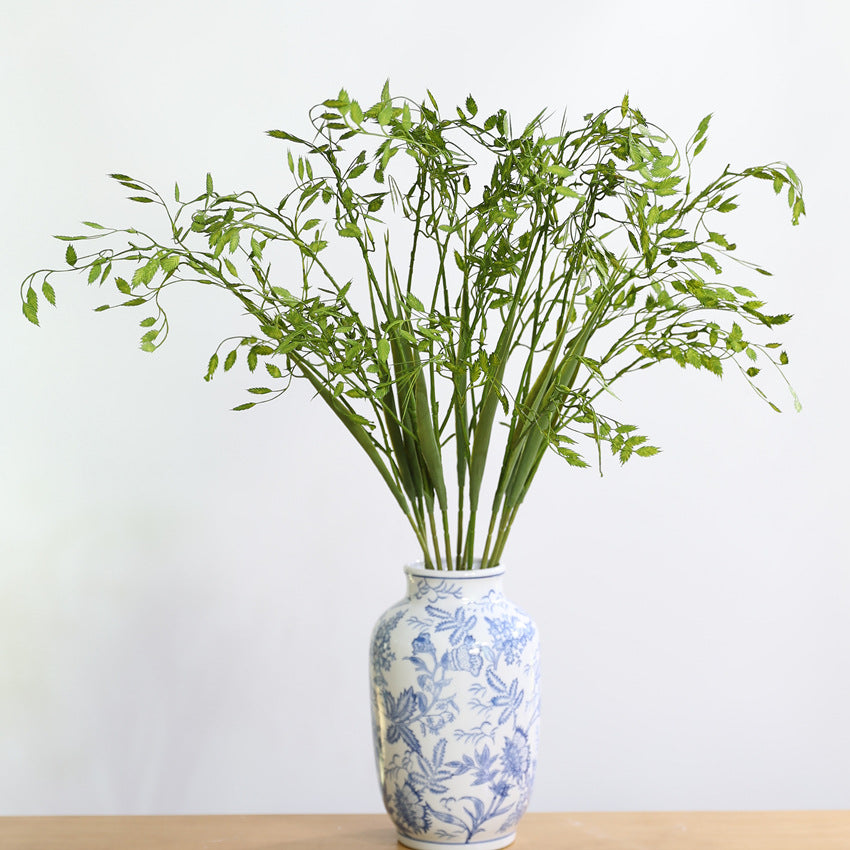 Plante Artificielle Feuillage 2 Branches de Petit Panicaut, 80 cm, Décoration Intérieure et Événementielle