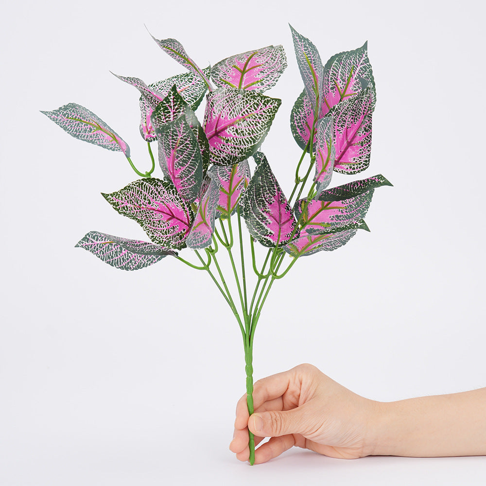 Plante Artificielle en Plastique, Tige Unique de Feuilles de Périlla, 36 cm, Décoration Intérieure Élégante