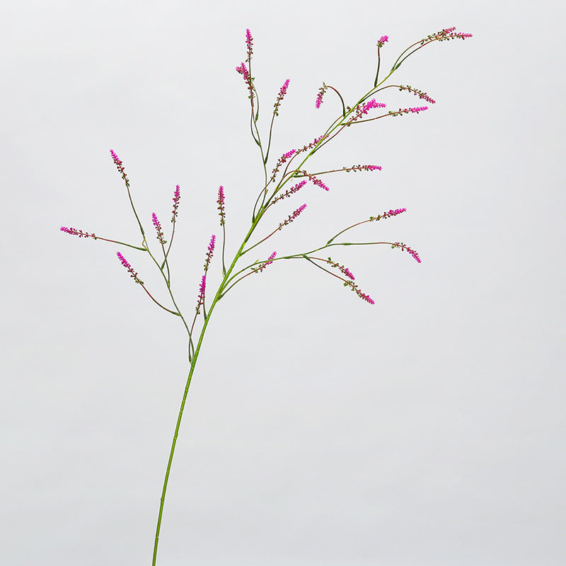 Tige unique de fleur artificielle en plastique, lavande et renouée, 123 cm, décoration intérieure et événementielle