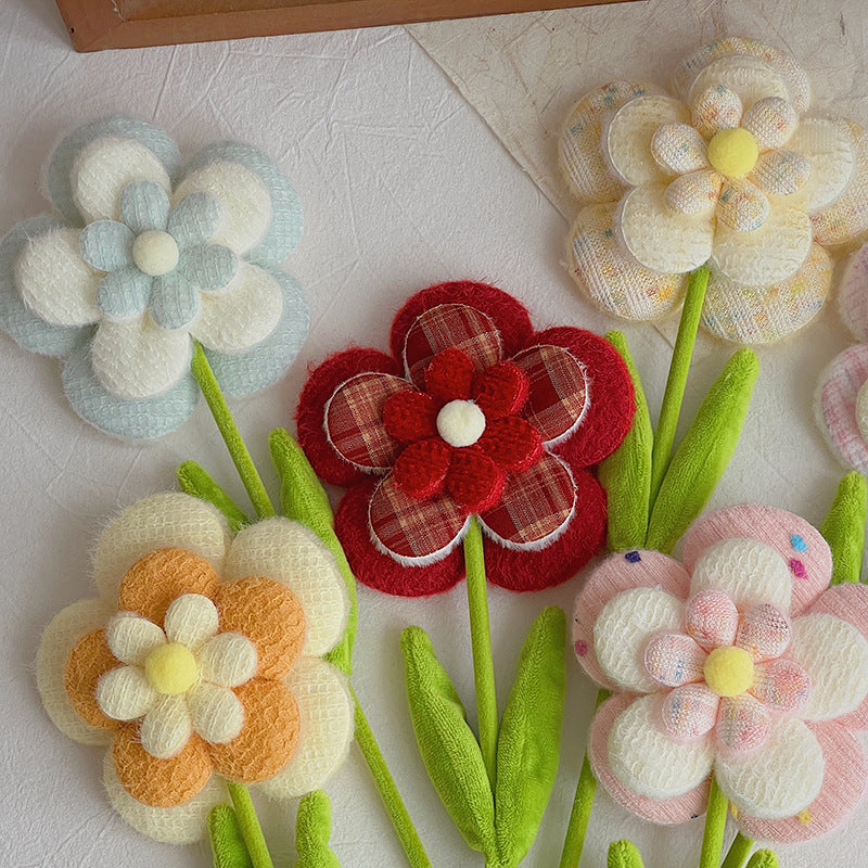 Fleurs artificielles en velours, 10 tiges de fleurs sauvages, 38 cm, décoration intérieure, mariage, événements