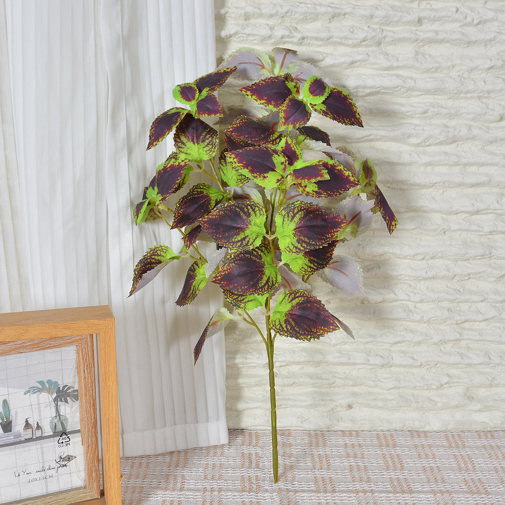 Plante Artificielle Feuillage Coleus, 45 cm, Décoration Intérieure, Style Champêtre et Élégant