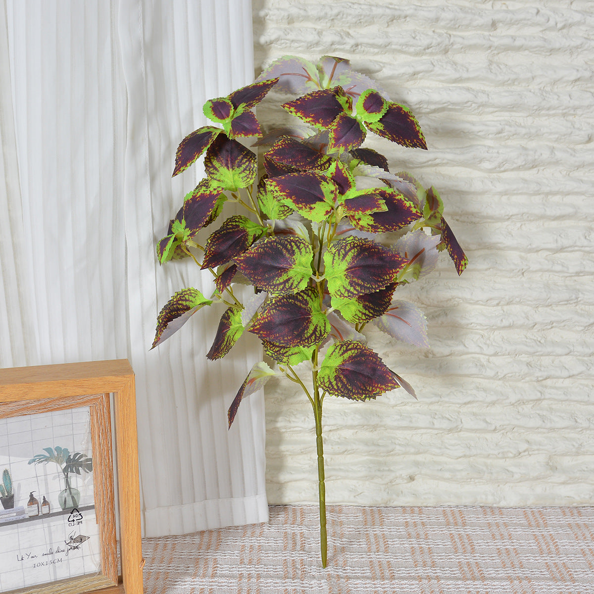 Plante Artificielle Feuillage Coleus, 45 cm, Décoration Intérieure, Style Champêtre et Élégant