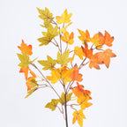 Bouquet de feuilles d'érable artificielles miniatures, 3 branches, 58 cm, décoration d'intérieur élégante, style campagne chic